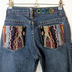 COOGI Womens Size 7/8 Jeans Tribal Pattern Pocket